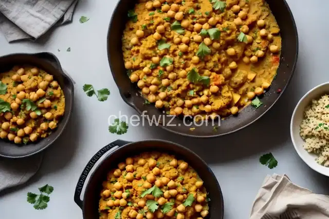 Curried Cauliflower and Chickpea Dump Dinner