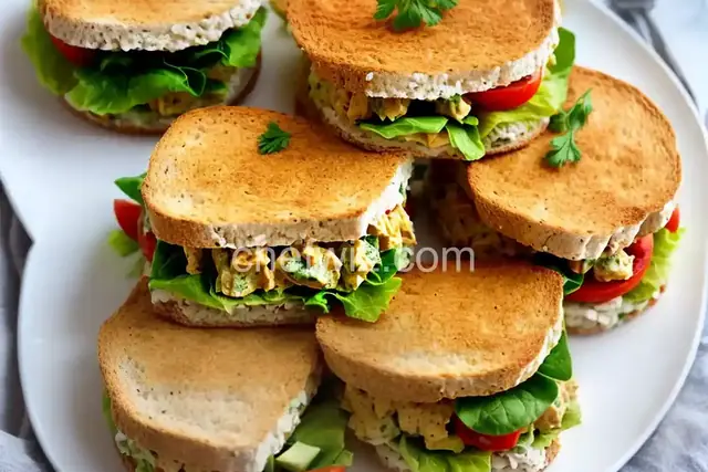 Curried Chicken Salad Tea Sandwiches