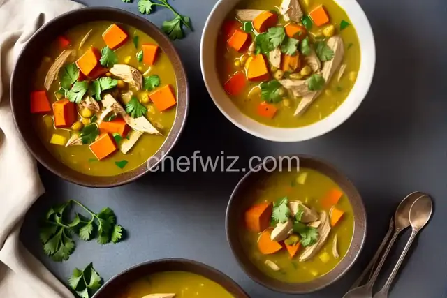 Curried Chicken Soup with Sweet Potatoes