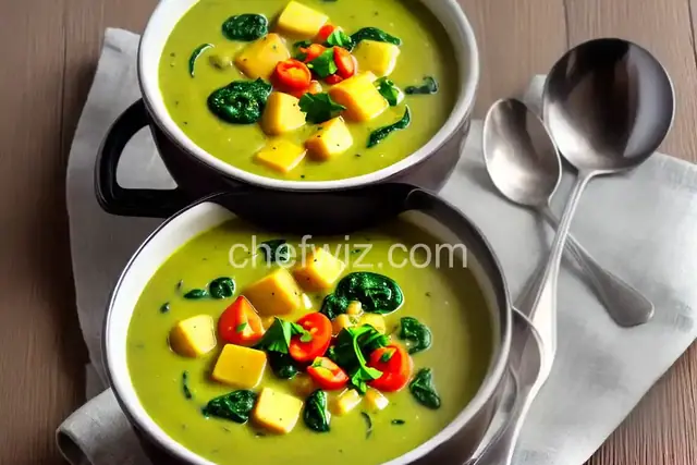 Curried Potato and Spinach Soup