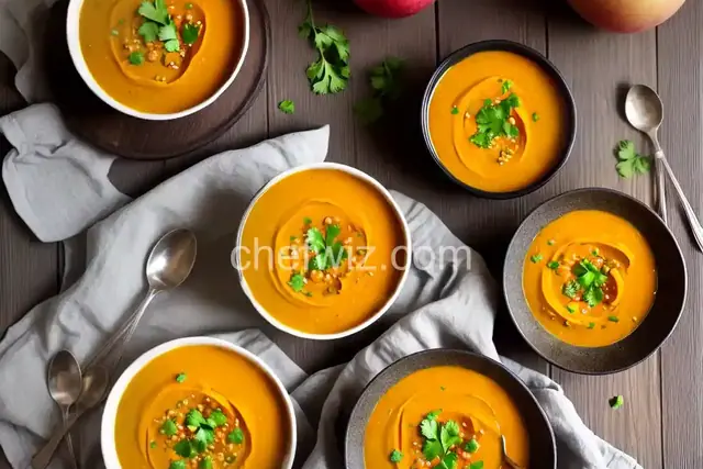 Curried Sweet Potato, Carrot, and Apple Soup