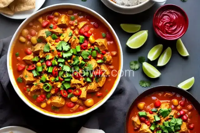 Curry Chicken Chili with Sriracha