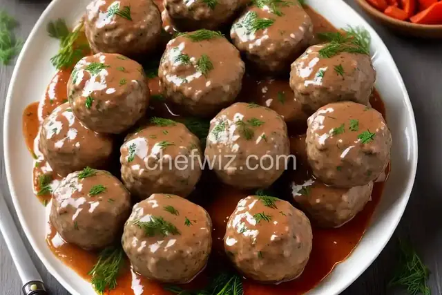 Danish Meatballs with Dill Sauce