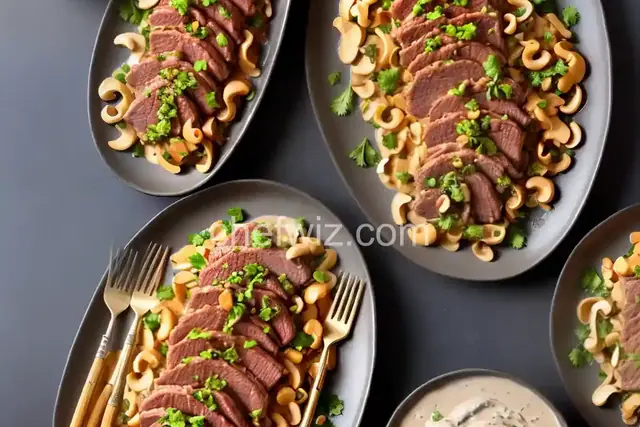 Dan's Pork in Tangy Pepperoni and Cashew Sauce