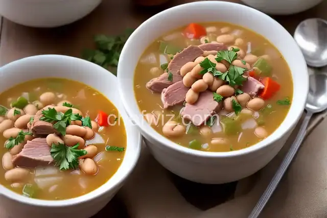 Dan's Slow Cooker Ham and White Bean Soup