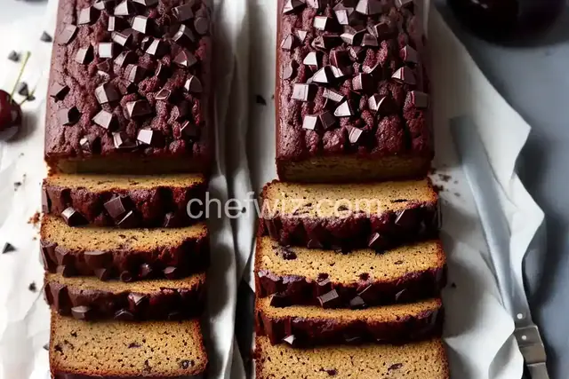 Dark Chocolate Cherry Loaf Cake