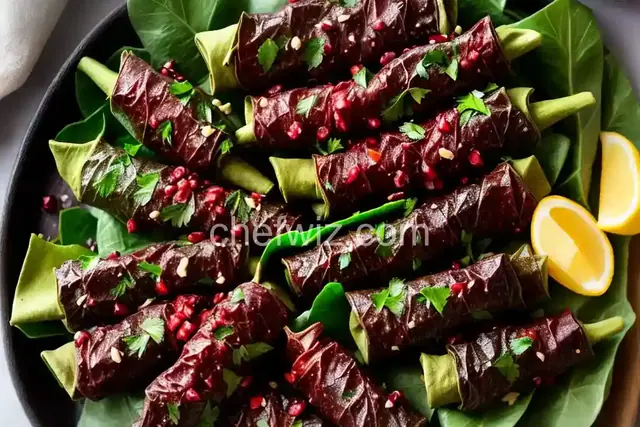 Dawali (Palestinian Stuffed Grape Leaves)