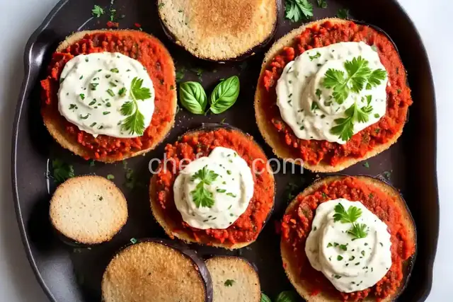 Deconstructed Eggplant Parmesan Sandwich