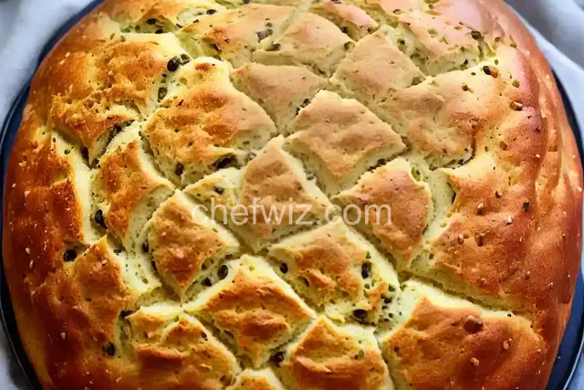 Decorated Focaccia Bread