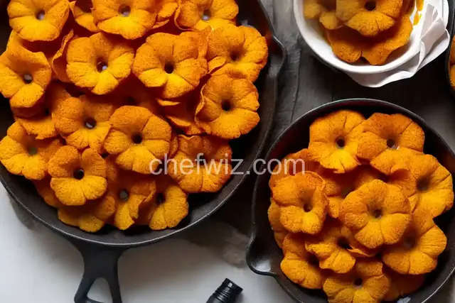 Deep fried pumpkin flowers