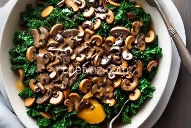 Delicious Creamed Kale With Mushrooms