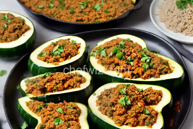 Delicious Stuffed Zucchini : Ablama