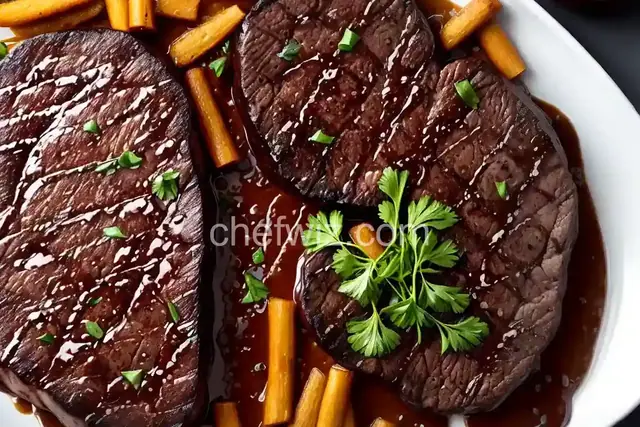 Delmonico Steaks with Balsamic Onions and Steak Sauce