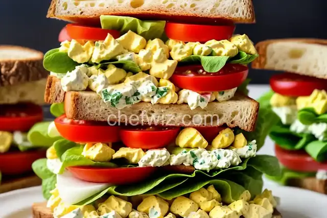 Deviled Egg Salad Club Sandwich