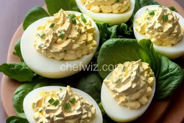 Deviled Egg Salad with Romaine