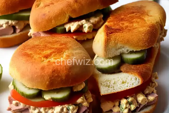 Deviled Ham and Pickle Sandwiches