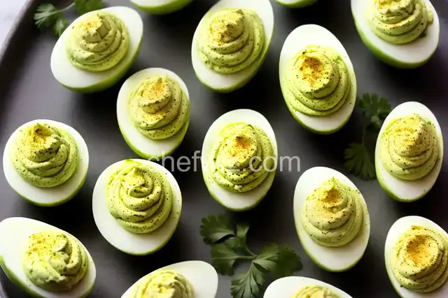 Devilishly Different Green Deviled Eggs
