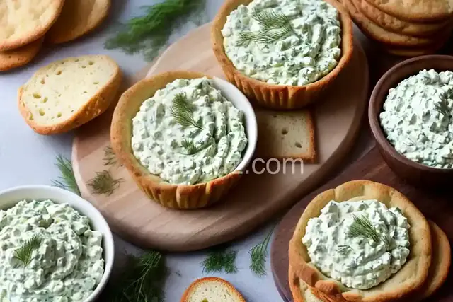 Dill, Feta and Garlic Cream Cheese Spread