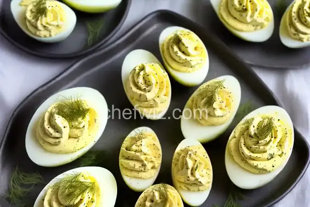 Dill Pickle Deviled Eggs