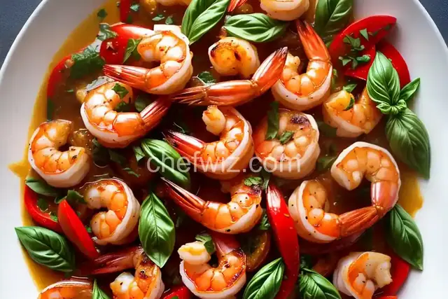 Dinner Tonight: Garlic Shrimp with Basil, Tomatoes, and Pepper Flakes Recipe