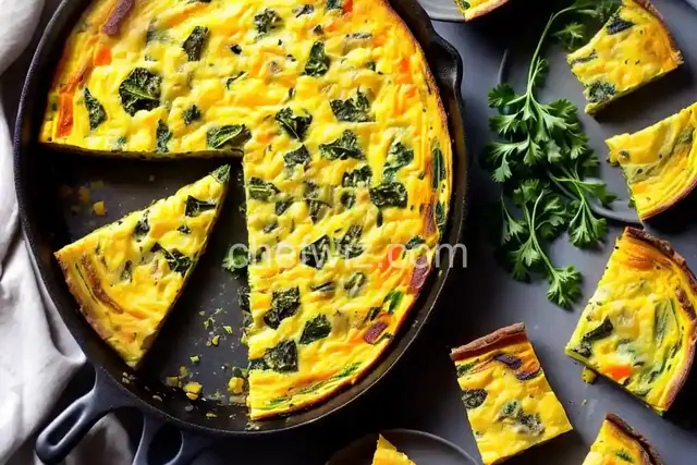 Dinner Tonight: Kale, Onion and Cheddar Frittata Recipe