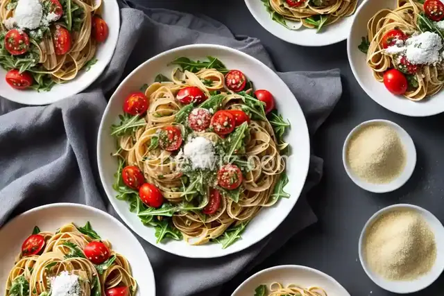 Dinner Tonight: Pasta with Arugula and Tomatoes Recipe
