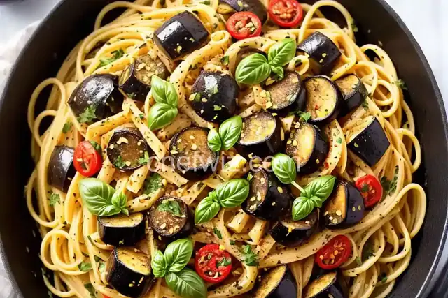 Dinner Tonight: Pasta with Eggplant and Zucchini Recipe