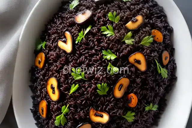 Diri ak Djon Djon (Haitian Black Mushroom Rice)