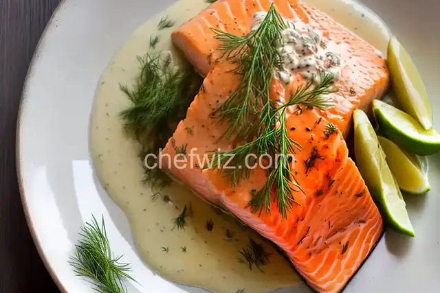 Dishwasher Salmon with a Piquant Dill Sauce