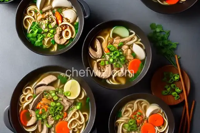 Donabe Seafood Soup with Udon Noodles