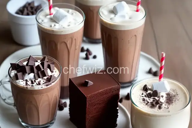 Double Chocolate-Marshmallow Milkshakes
