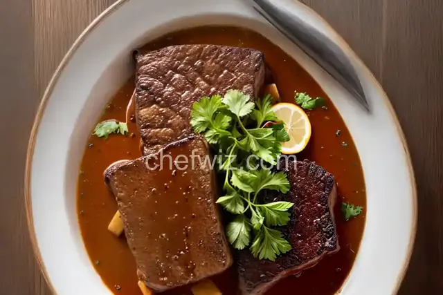 Double Elk Chop with Luxardo Cherry Demi-Glace
