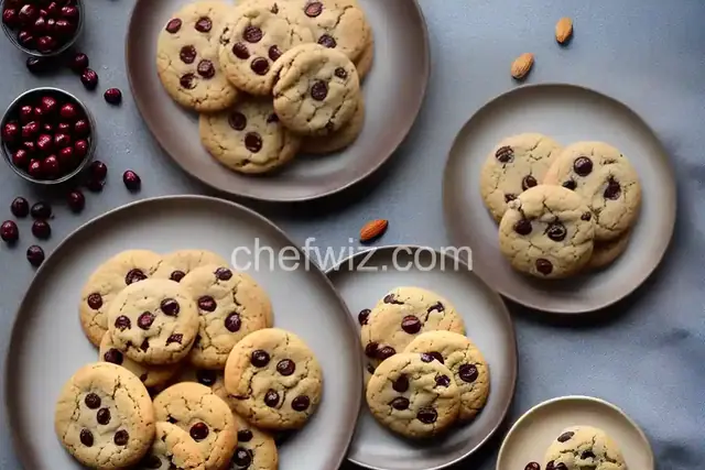 Dried Cherry and Almond Cookies with Vanilla Icing