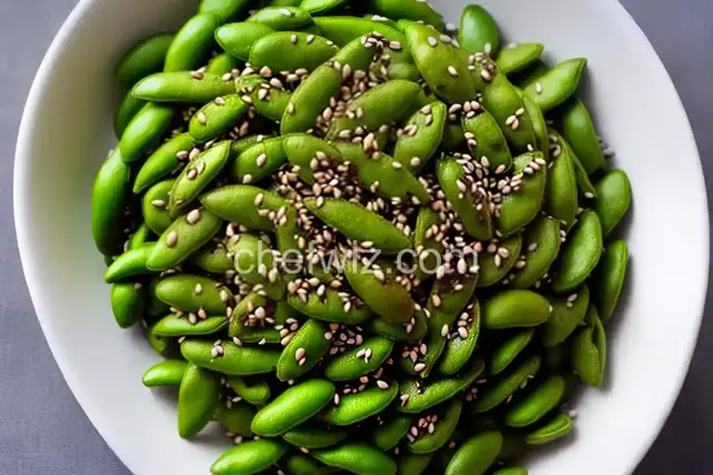 Dry Roasted Edamame with Black Sesame Seeds