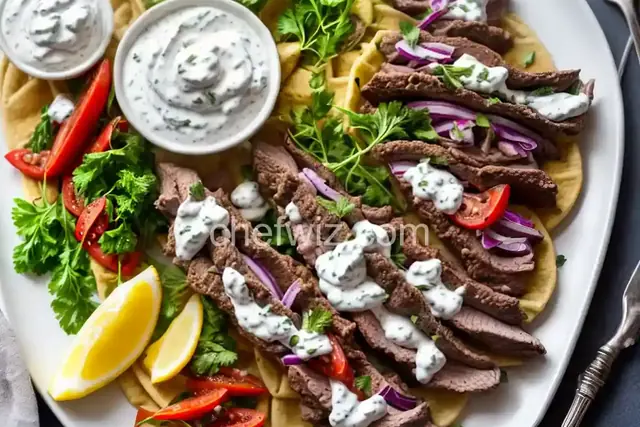 Easiest Lamb Gyros with Creamy Yogurt Sauce