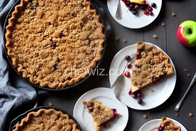 Easy Apple Berry Crumble Pie