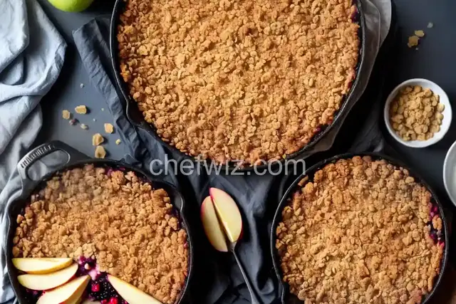 Easy Apple, Pear, and Blackberry Crumble