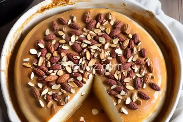 Easy Baked Brie with Almonds and Brown Sugar