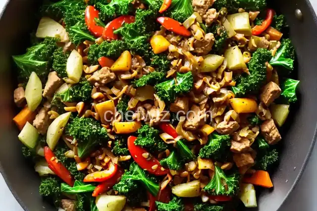 Easy Cabbage, Onion, and Kale Stir-Fry