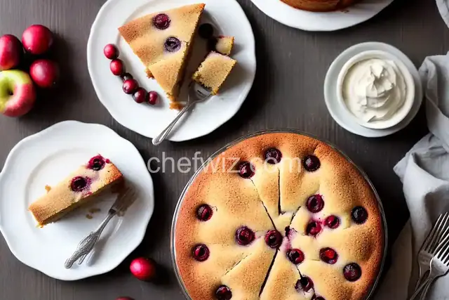 Easy Cranberry and Apple Cake
