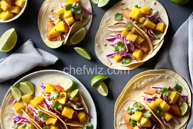Easy Fish Tacos with Mango-Pineapple Slaw