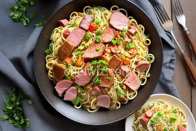 Easy Ham and Noodles