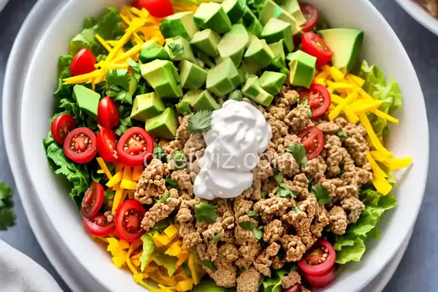 Easy Keto Taco Salad Bowl for 2