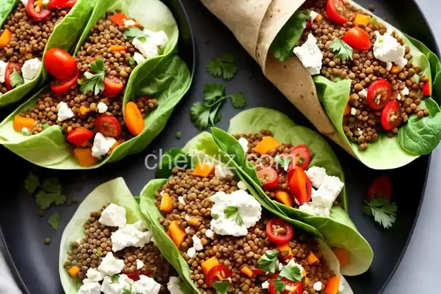 Easy Lentil Feta Wraps