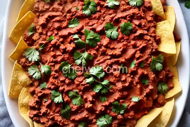 Easy Nachos with Refried Beans