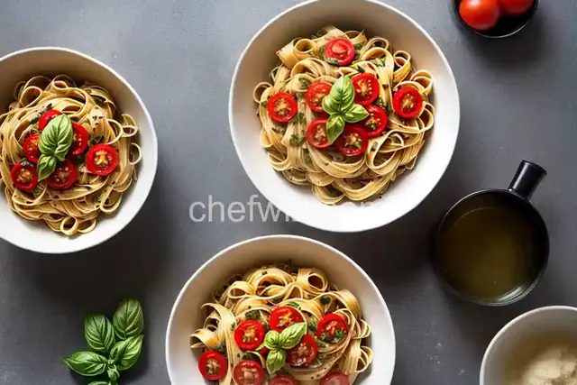 Easy Olive Oil, Tomato, and Basil Pasta