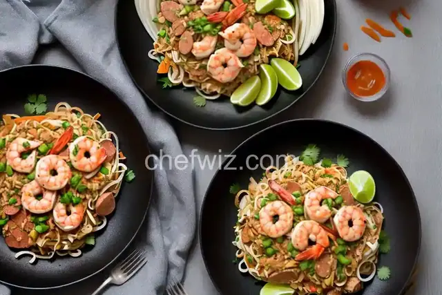 Easy Pad Thai with Shrimp and Hillshire FarmÂ® Smoked Sausage