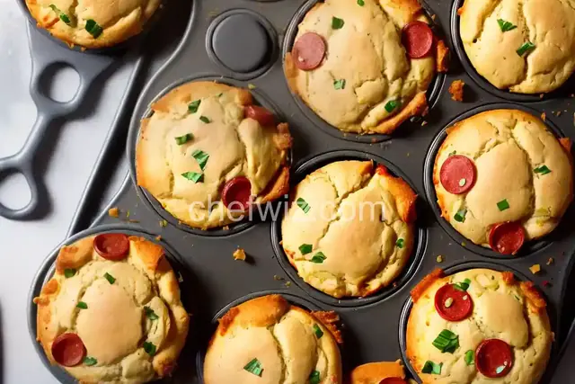 Easy Pepperoni Pizza Muffins