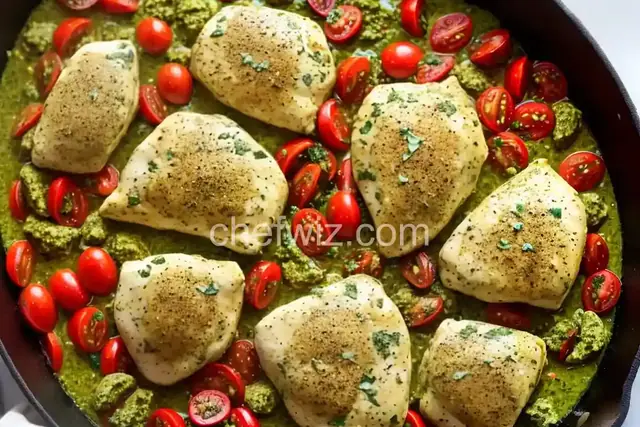 Easy Pesto Chicken Skillet