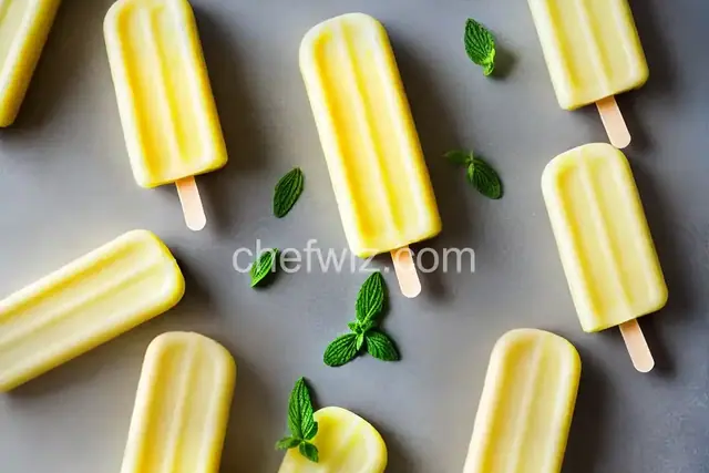 Easy Pineapple Mint Popsicles